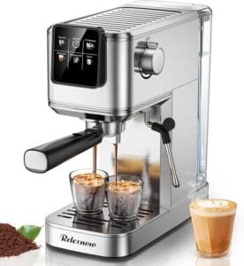 Espresso Machine, 20 Bar Professional Espresso Coffee Maker with Milk Frother Steam Wand, Hot & Iced Coffee Machine