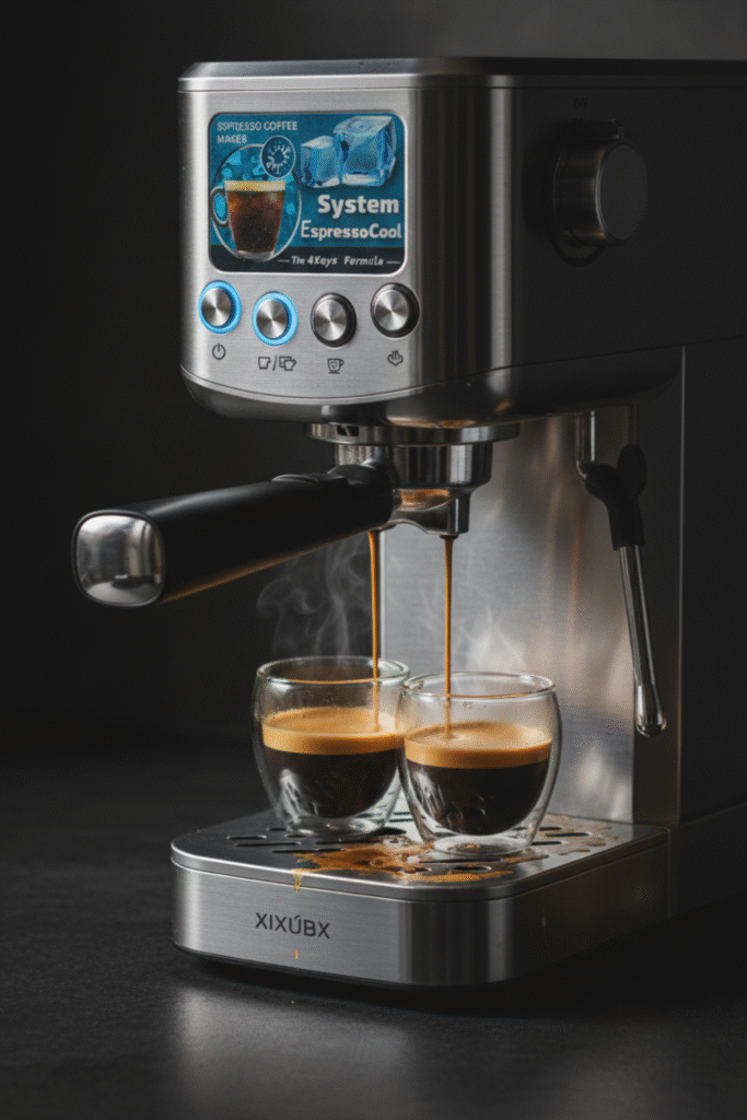 Best XIXUBX Espresso Machine: Ultimate 2025 Review 1 XIXUBX Espresso Machine with 360 degree steam wand and cold brew function on kitchen counter