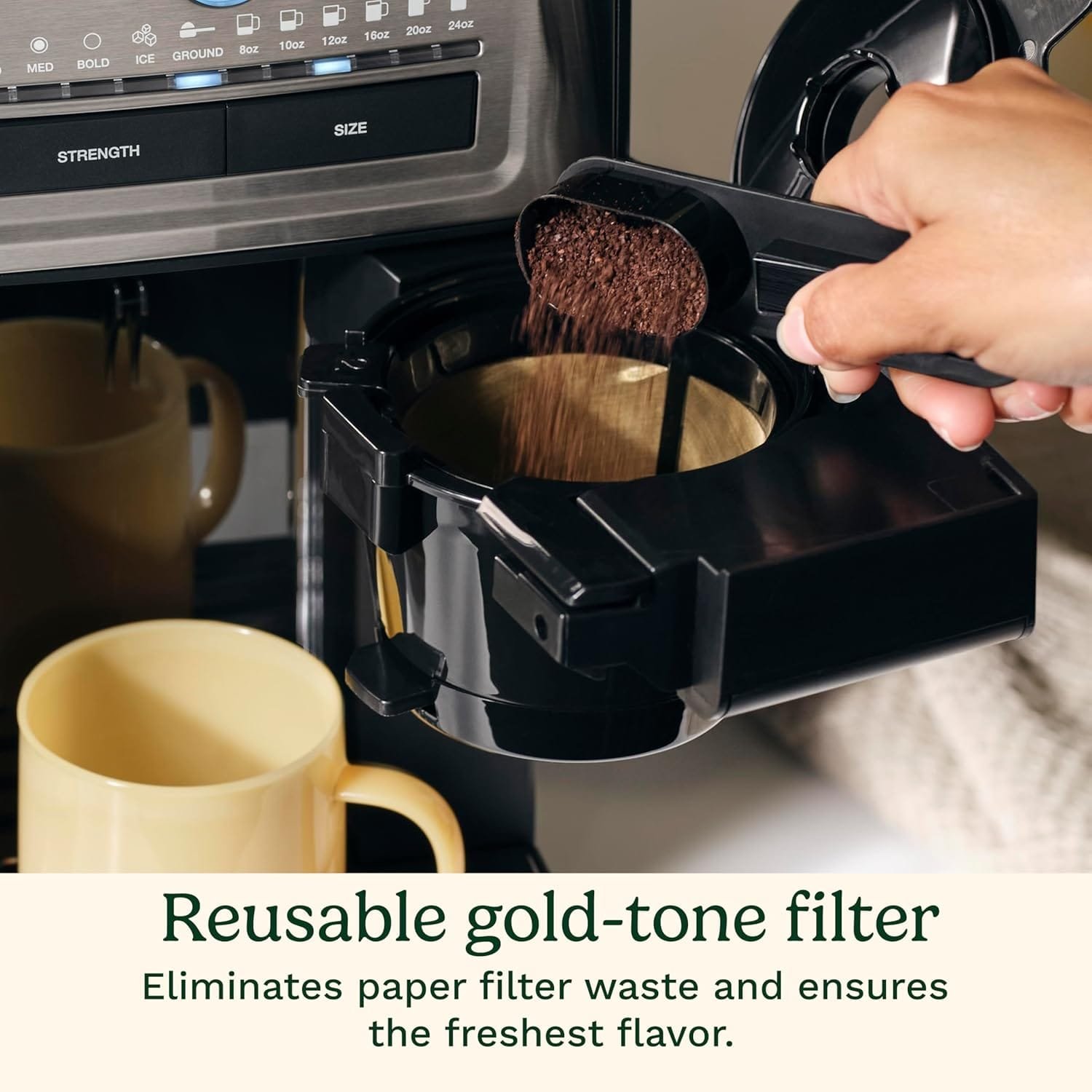 Cuisinart DGB-30 Custom Grind & Brew Single-Cup Coffee Maker | Stainless Steel Conical Burr, Adjustable Strength, 8–24 oz, Pod-Free