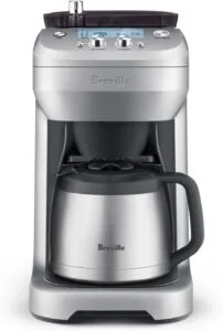 Breville grinder coffee maker Grind Control brewing fresh grounds into thermal carafe