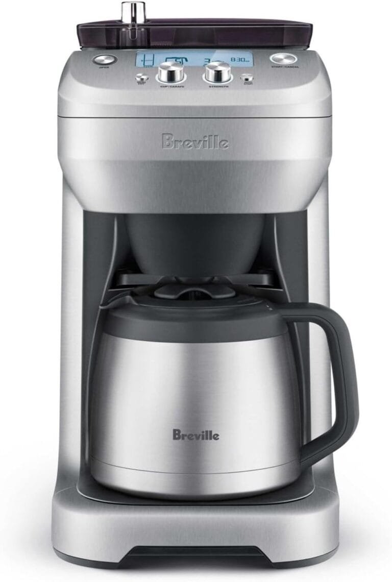 Breville grinder coffee maker Grind Control brewing fresh grounds into thermal carafe
