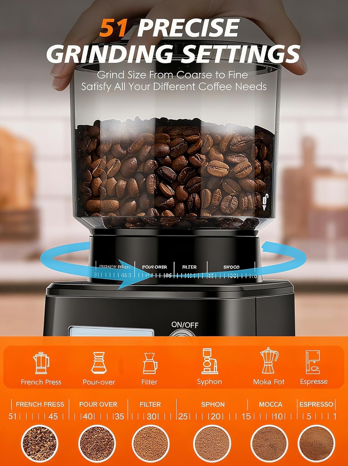 homtone espresso grinder