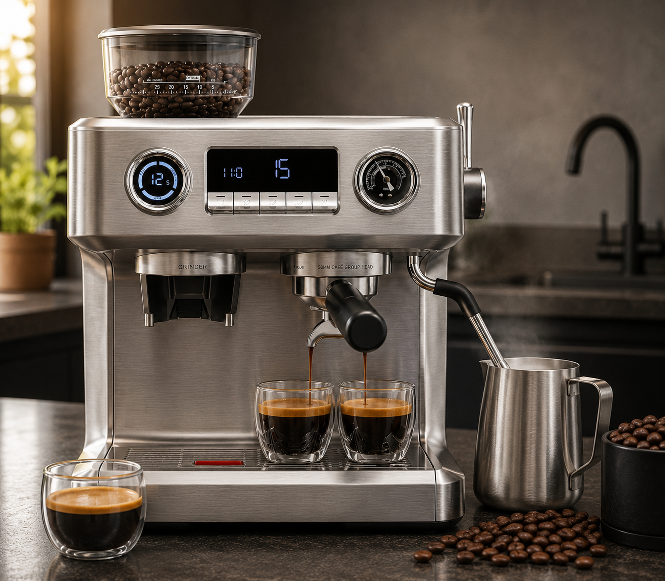 Best Espresso Machines with Grinder 2026: Top 4 All-in-One Picks 14 COWSAR dual boiler espresso machine professional home barista setup