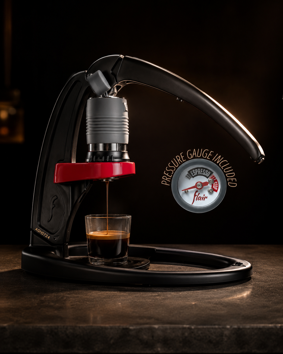 Best Home Espresso Machine Under $500 (2026): The Setup Dilemma Solved 10 Flair Classic manual lever espresso maker on a polished concrete countertop in a minimalist editorial setting