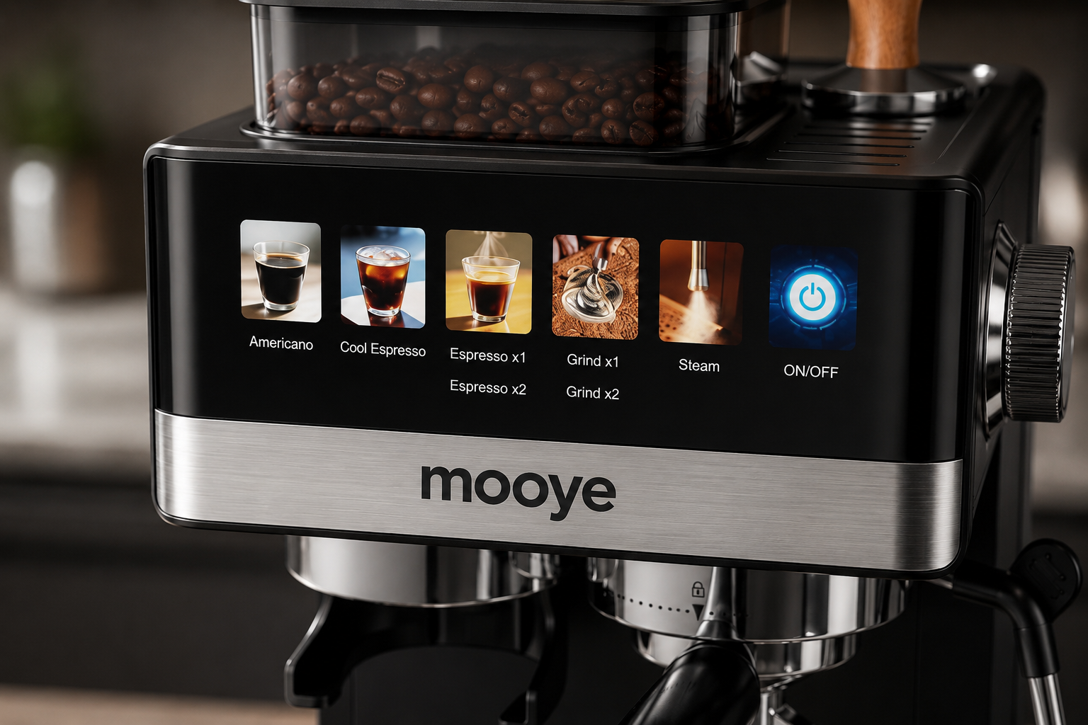 Best Espresso Machines with Grinder 2026: Top 4 All-in-One Picks 11 Mooye espresso machine full LED touchscreen controls