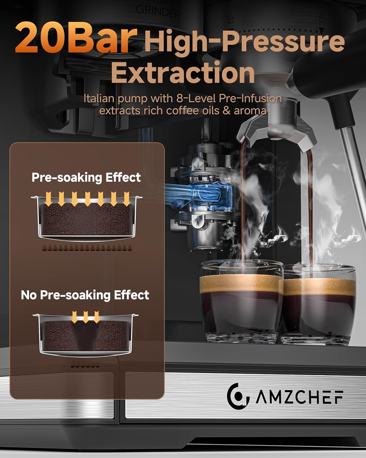 amzchef espresso machine