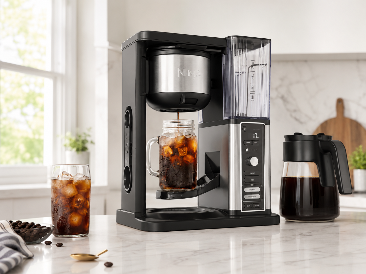 Best Iced Coffee Machines 2026: Top 5 Picks for Cold Brew, Iced Lattes & Frappes 2 Ninja Hot and Iced XL Coffee Maker CM371 brewing iced coffee