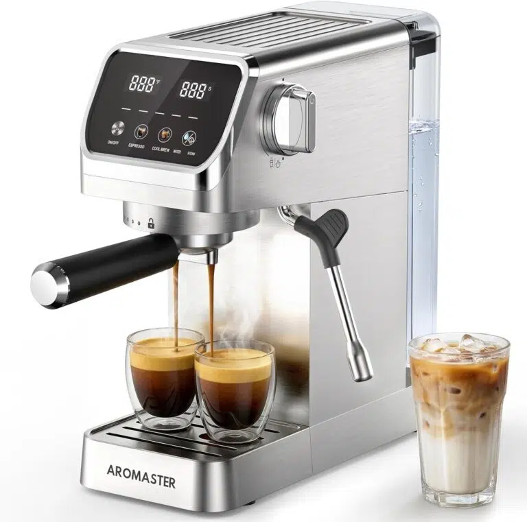 Aromaster Espresso Machine 20 Bar with Milk Frother and Touchscreen: Strong Pick 2 Aromaster 20Bar